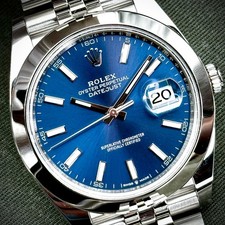 Rolex Datejust 41 on Jubilee | Ref. 126300 | Blue Stick Dial | 2024 | Full Set
