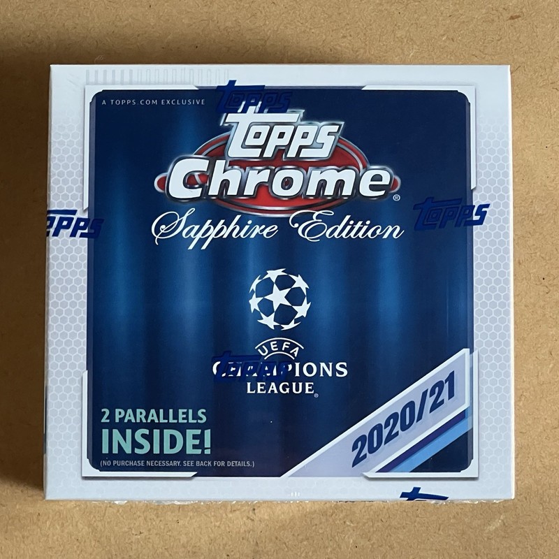 2020-21 Topps Chrome UEFA Champions League Sapphire Edition Box FACTORY SEALED