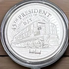 Trump 1 Oz .999 Silver Trump Train Round Sold Out  The Original Extremely Rare