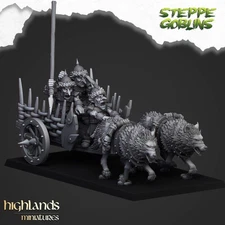 Steppe Goblin Chariot - 32mm/28mm - Highlands Miniature
