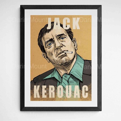JACK KEROUAC Druck, personalisierte Wandkunst, unterwegs, Beat Poets, Dharma Bums