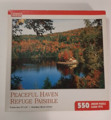 VINTAGE HOYLE PEACEFUL HAVEN JIGSAW PUZZLE 550 PCS - 1999 - FACTORY SEALED BOX 