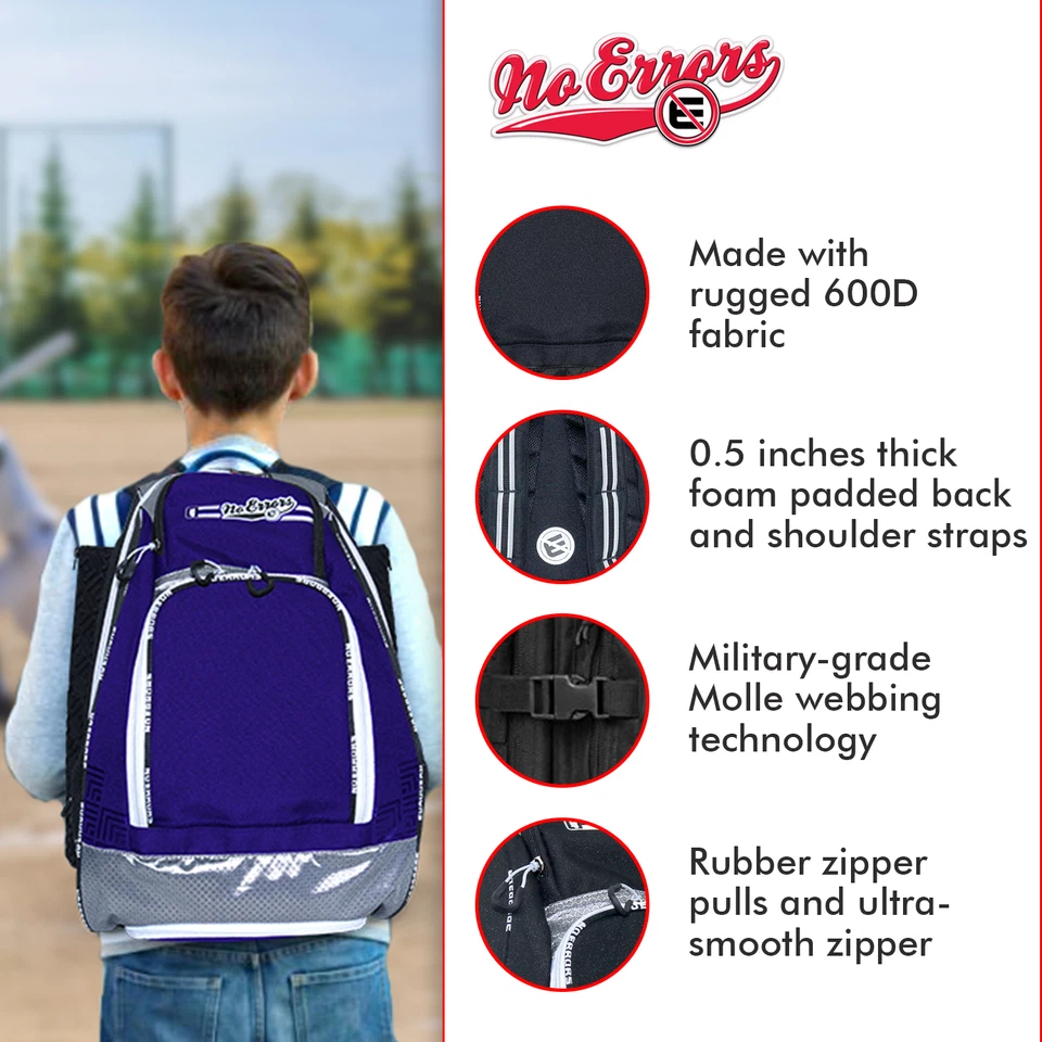 Bolso Mochila RBP Sin Errores | Perfecto para Equipo de Béisbol, Softbol Foto 4 de 4