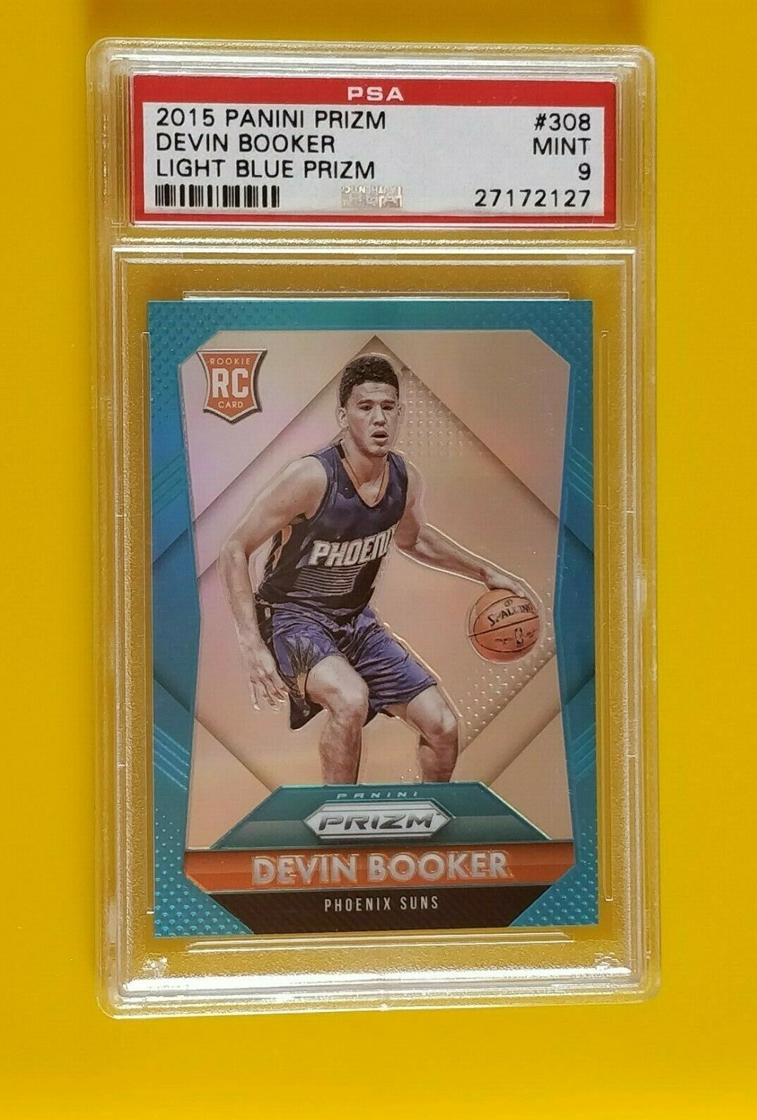 2015 Panini Prizm 🔥Devin Booker🔥 Light Blue /199 PSA 9  RC Rookie 📈 🚀