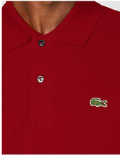 Lacoste Classic Fit Mens Short Sleeve L.12.12 Pique Polo Shirt, Schoolhouse Red