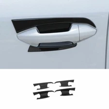 For Audi A3 2022-2024 ABS Bright Black Exterior Side Door Bowl Cover Trim 4PCS