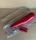 20" RED Lowrider Vinyl Bicycle BANANA SEAT Sparkle Grips and Sissy Bar Bundle
