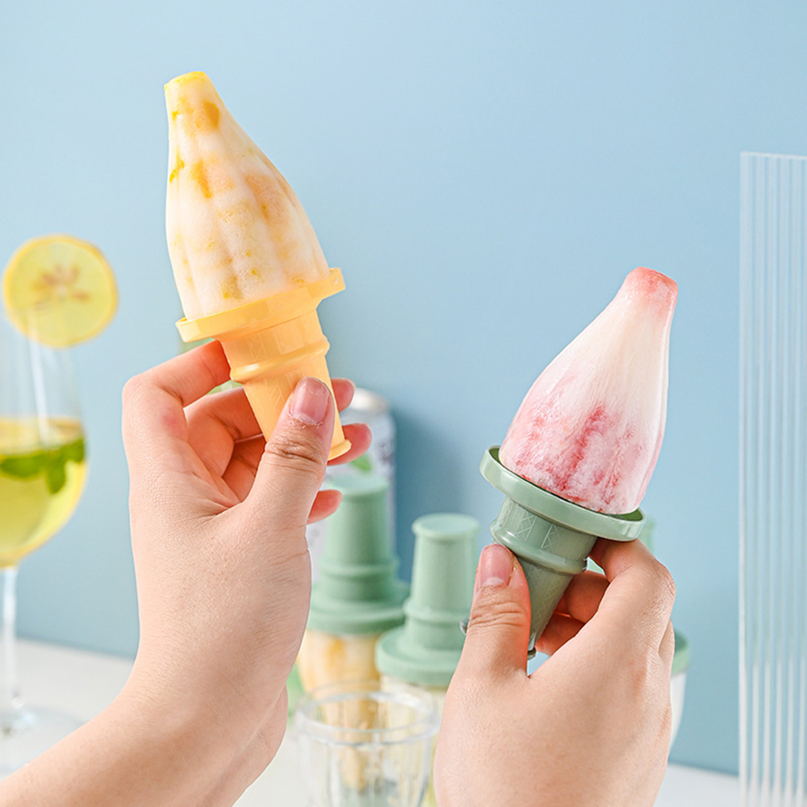 4pcs/set Popsicle Maker Food Grade Diy Baking Pudding Chocolate Ice