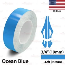 3/4" Vinyl Pinstriping Pin Stripe Car Styling Tape Decal Sticker 19mm OCEAN BLUE