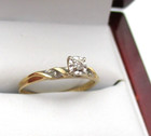 10K Yellow Gold Diamond Engagement Ring Sie 6.5 [R313] — photo 2