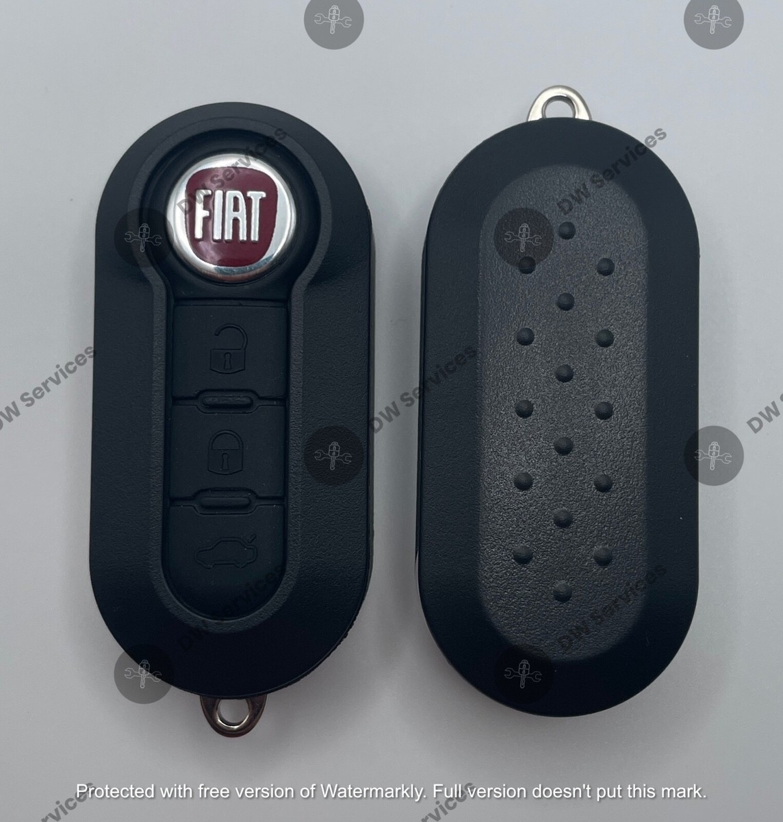 RFC 3 Pulsanti Flip Key Cover Per Fiat 500 Remote Fob 2008 - 2020 - Foto 2