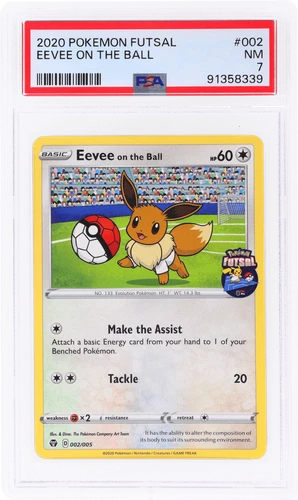 2020 Pokemon Futsal Collection Eevee On the Ball P #2 PSA 7