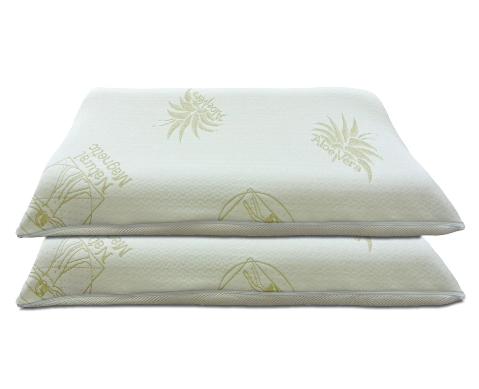 BALDIFLEX Coppia di Cuscini Cervicale Memory Ortocervicale con Fodera Aloe Vera 3 D