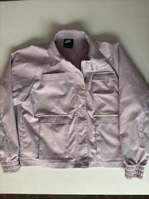 Nike CZ8898 576 NSW Womens Sz M Sportswear Swoosh Woven Jacket Purple $120+