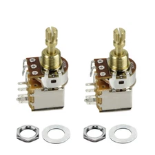 FLEOR 2x Guitar Potentiometer Pot Switch A500K Audio Taper Control Short Shaft