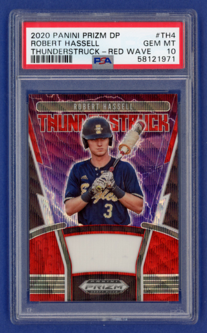 2020 Panini Prizm DP ROBERT HASSELL (RC) THUNDERSTRUCK-RED WAVE #4 PSA 10 GEM MT