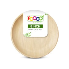 Disposable Bamboo Plates Round Wooden Palm Leaf Biodegradable Eco Friendly Plate