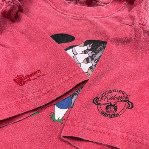 Vintage Crazy Shirts Snow Cone Cat Strawberry Dyed T Shirt Youth Medium Y2K - Picture 7 of 10