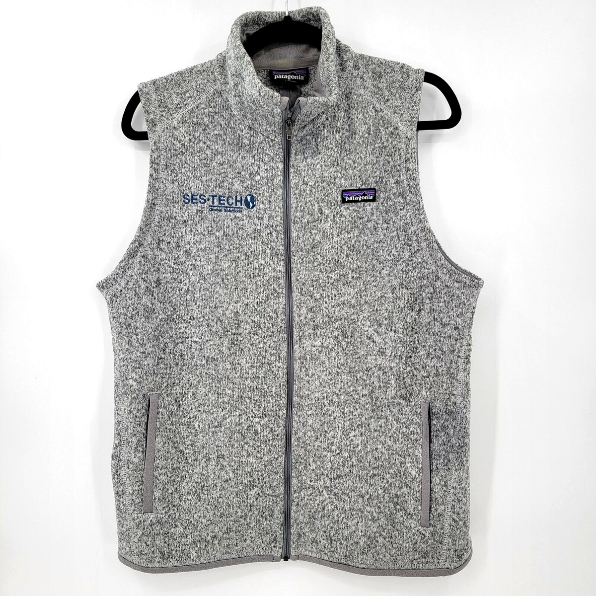 新品　BRIEFING　正規品　FLEECE VEST グレー　Mサイズ PATAGONIA Women's Large Gray Full Zip Fleece Vest w