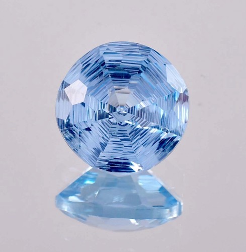 16 x 16  MM Natural 17.10 Ct Ocean Blue Mozambique Tourmaline Gemstone Certified - Bild 3 von 5