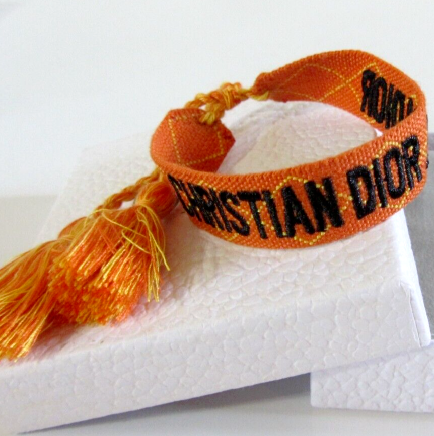 Christian Dior Woven Cotton J'Adior Adjustable Friendship Bracelet