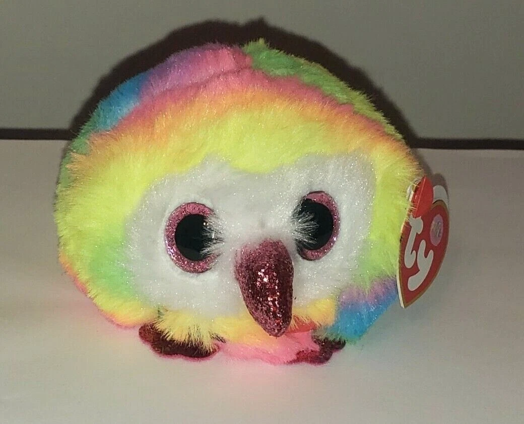 Rainbow owl stuffed hotsell animal