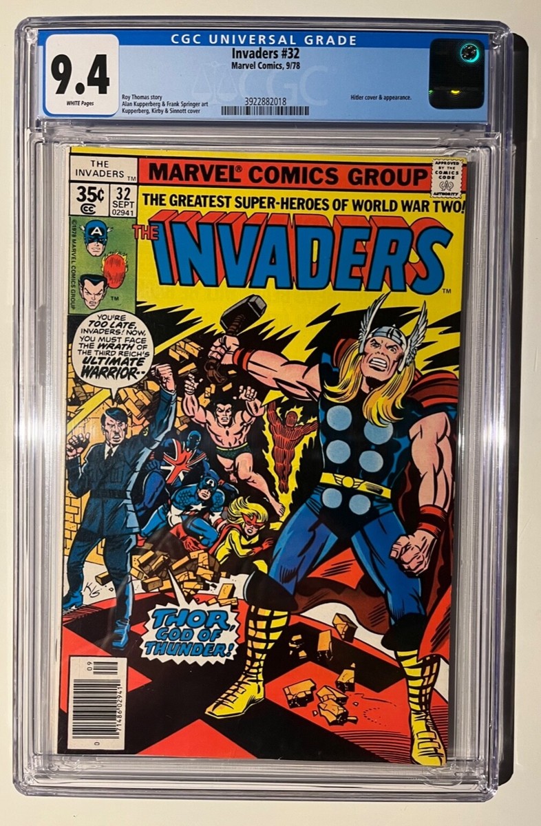 CGC 9.4 - The INVADERS #32 - Marvel Comics 1978 - Thor