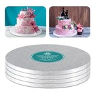 10 Inch Silver Round Cake Drum 1/2-Inch Thick Smooth Edges Party Board