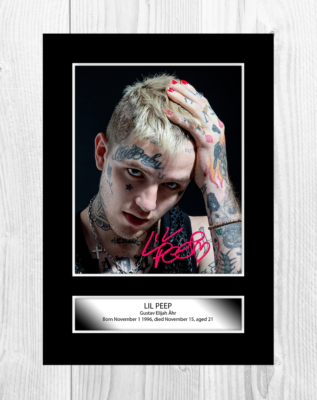 Lil Peep 4 A4 reproduction autograph picture poster with choice of