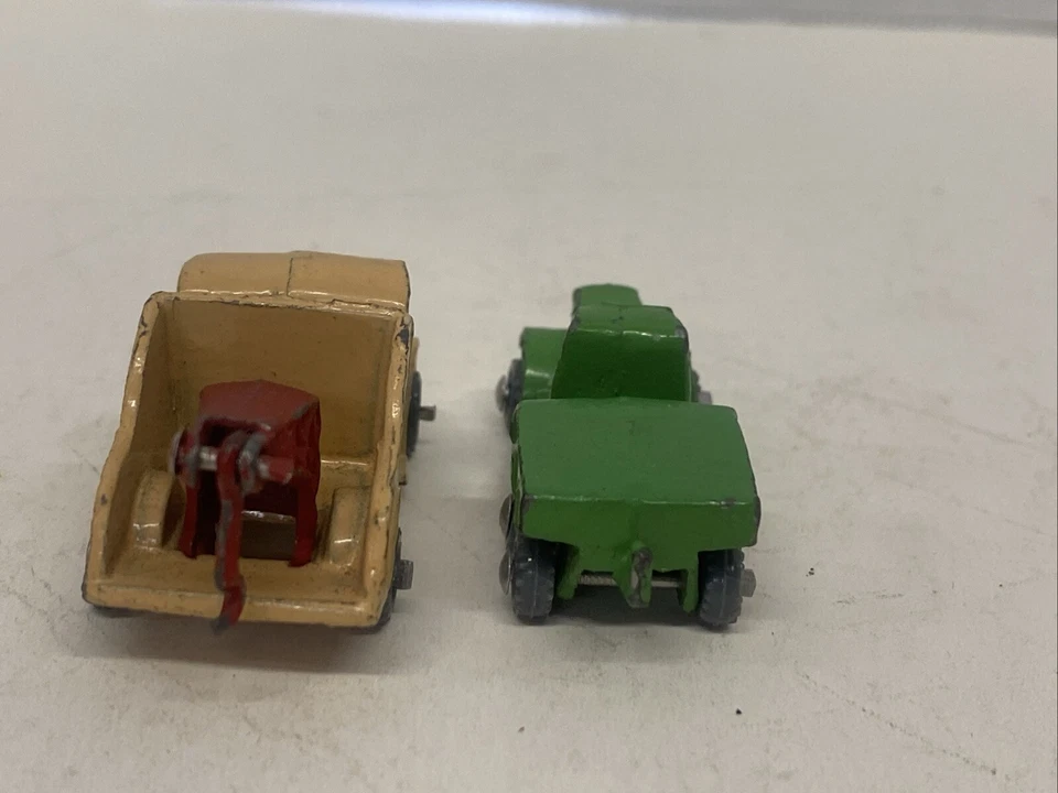 Винтажный чугунный эвакуатор Bedford со спичечный коробок и платформа Япония - Изображение 4 из 4