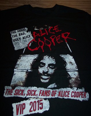 ALICE COOPER 2015 TOUR VIP T-Shirt SMALL NEW