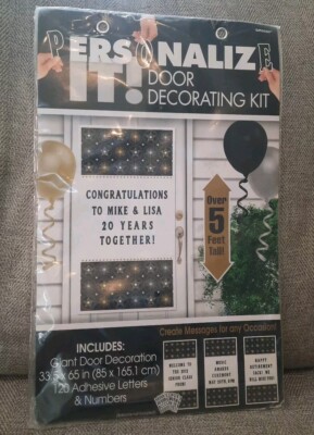 Personalize It Door Decorating Kit Giant 5 Ft Size Create A Message Adhesive New