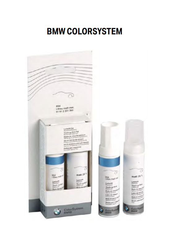 Genuine BMW Touch-Up Paint Stick Set 416 Carbon Black Metallic 