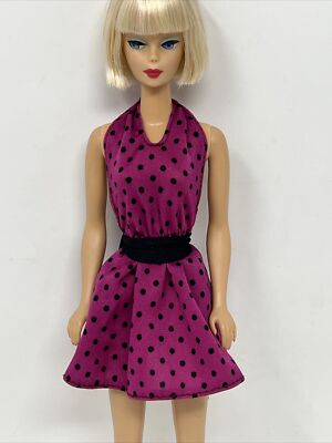 Vintage Barbie Clothes Fashion Fun Doll Outfit 4804 PURPLE Black