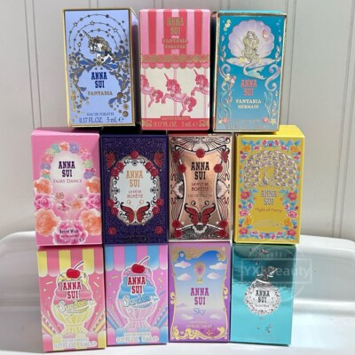 #ad New Anna Sui EDT Perfume Splash Mini Size 4ml 0.14oz 5ml 0.17oz Choose Scent $22.99