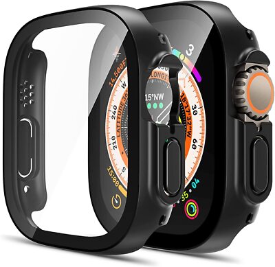 Hülle für Apple Watch Ultra 2 / Ultra 49mm Schutzglas Case Cover Hartglas 9H