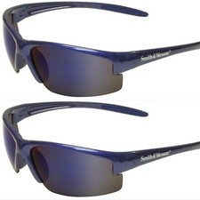 2 Pack Smith  Wesson Equalizer Safety Glasses Blue Frame  Blue Mirror Lens