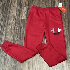 True Religion Joggers SweatPants Ruby Red Horseshoe Logo Kids Size M