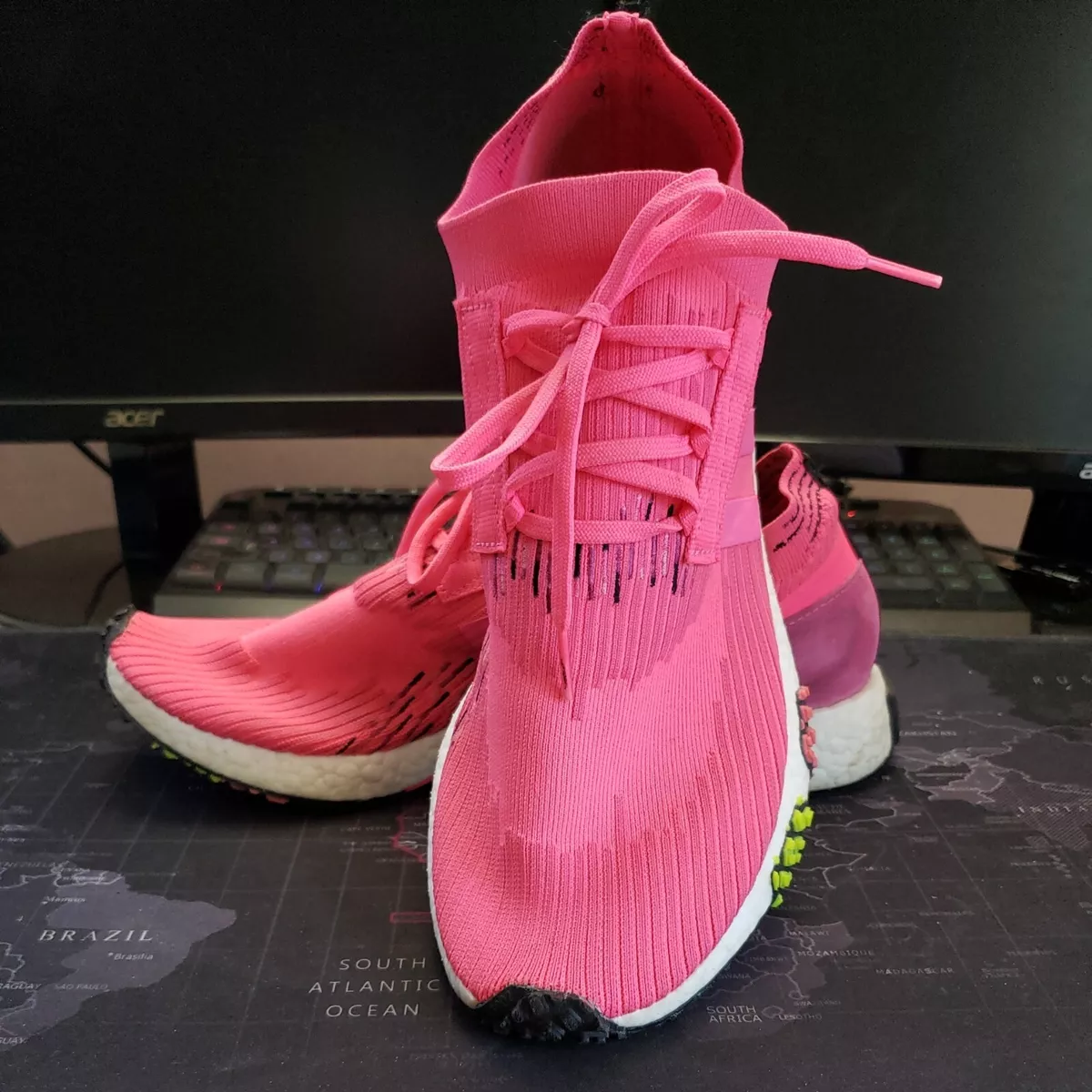Adidas Originals NMD Racer PK (Pink) Primeknit Shoes #CQ2442-Men size 11