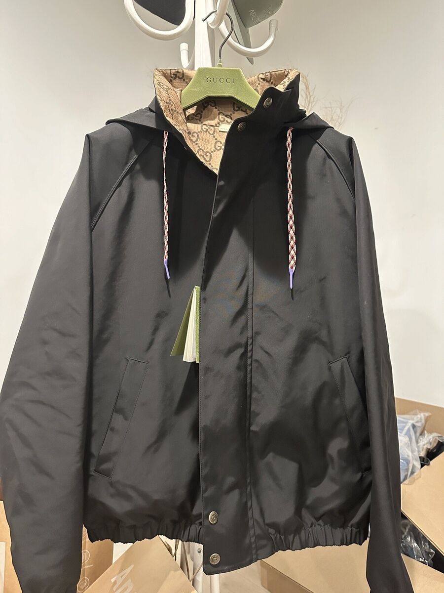 New Authentic GUCCI REVERSIBLE All Over Harrington JACKET New Authentic GUCCI REVERSIBLE All Over Harrington JACKET