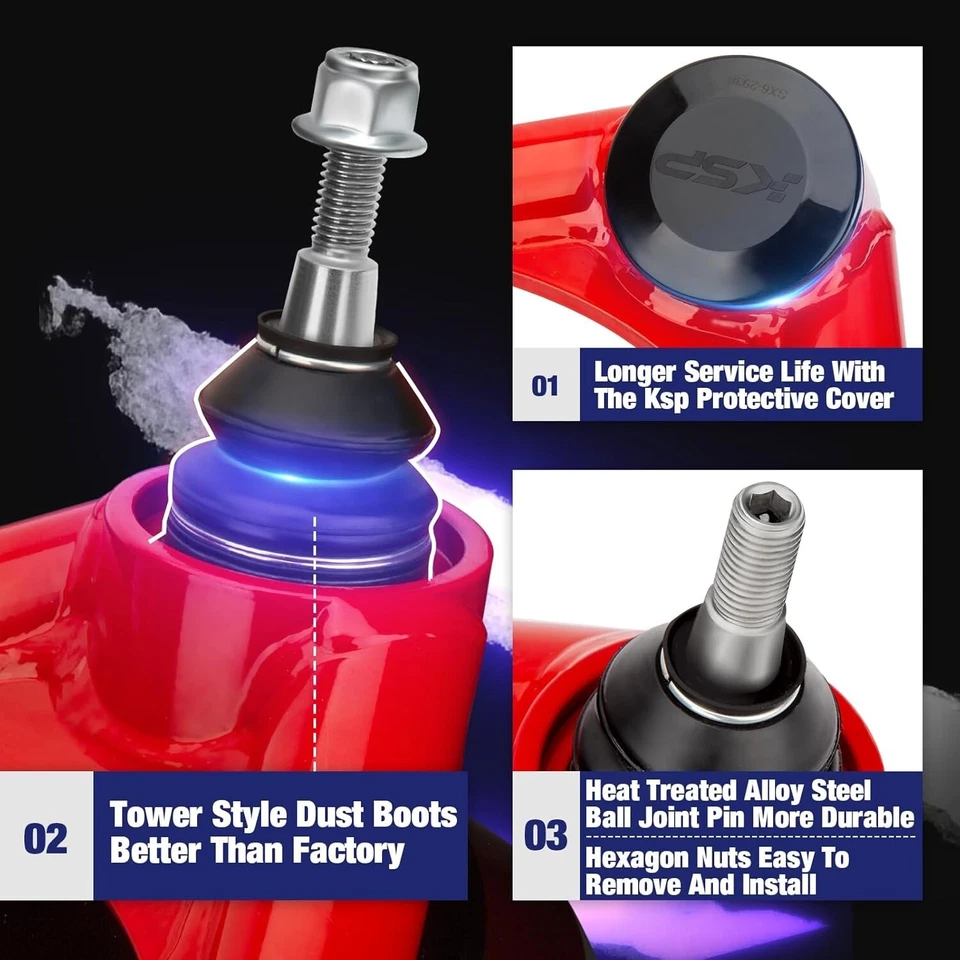 KSP Upper Control Arm 2-4" lift for 07-18 Silverado 1500 07-14 Avalanche Tahoe - Image 3 of 4