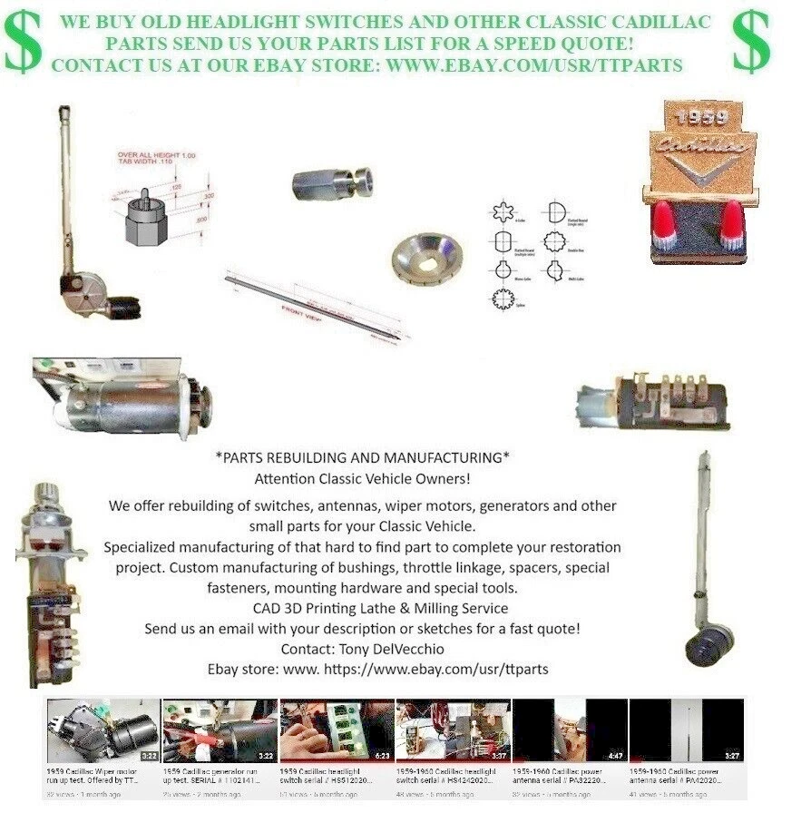 Arnés de reparación de motor limpiaparabrisas Delco Rochester 1959 a 1962 Foto 2 de 3