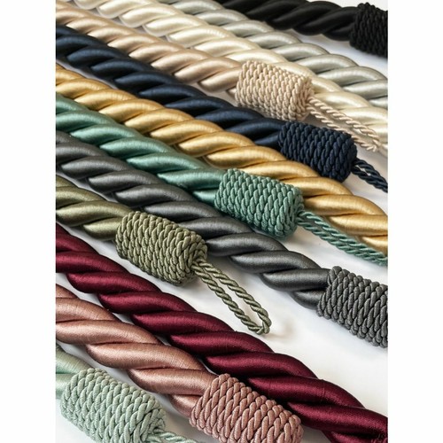 Chunky Rope Curtain Tiebacks PER PAIR Reef Tie Backs Ropes 80cm inc