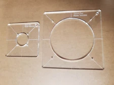 Acrylic PC Fan Router Template Hole Jig *ANY SIZE*