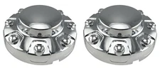 2 NEW CHROME 17" Steel Wheel FRONT Center Caps for 2019-2021 Ram 3500 Dually