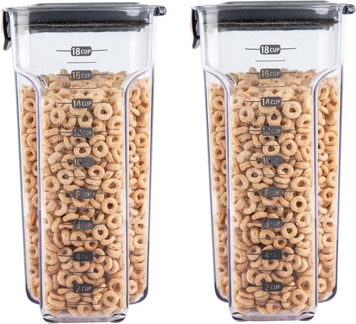 Clear Plastic Airtight Food Storage Container Canister Set, 2-Piece (4.5-Quart) - Picture 7 of 12