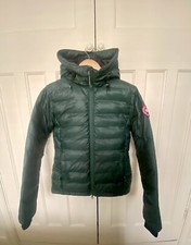 Ladies Canada Goose Down Pine Green Hoodie Camp Jacket Size Xs