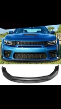 Fits 20-23 Charger Widebody ABS Front Bumper Lip Spoiler Carbon Fiber Print