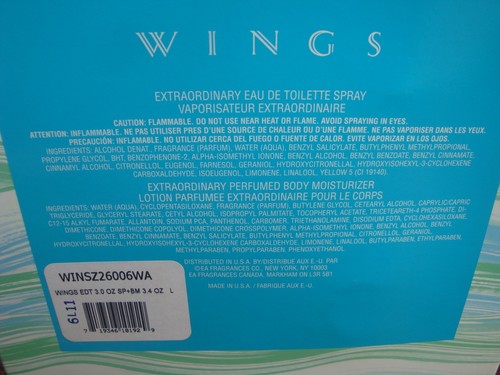 Giorgio Beverly Hills Wings set 2 pezzi 3,0 oz donna EDT spray e lozione set regalo - Foto 7 di 8