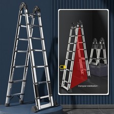 Telescoping Ladder Folding Stainless Steel Extension Multi-Function for Homework